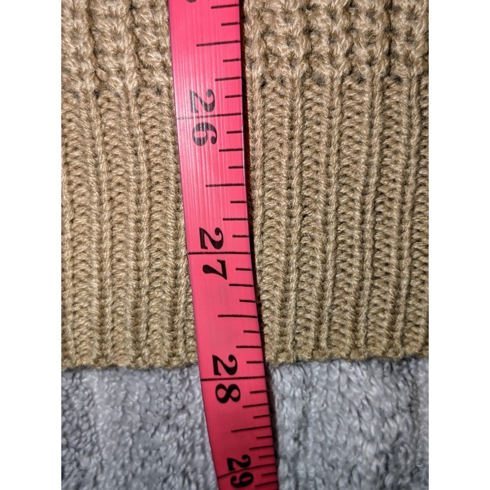 Cupshe Tan‎ Knit Sweater XL Long Sleeve Diamond Cutout Crew Neck Pullover NWT - Picture 7 of 11